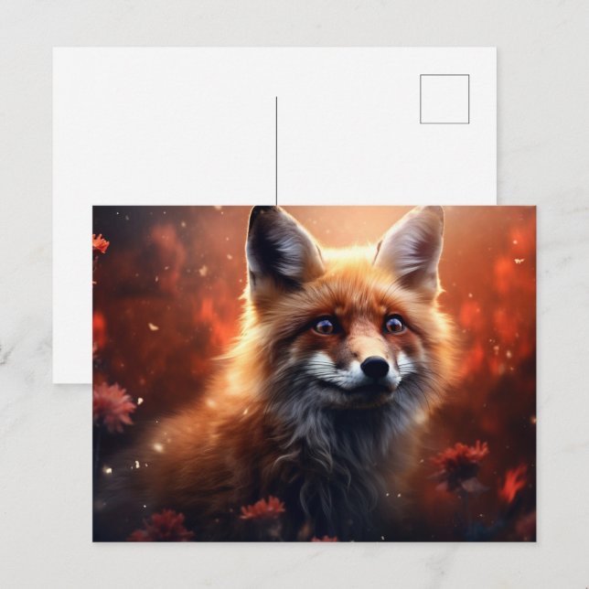 Carte postale Mysteries of the Cunning Fox Vykort (Fram/baksida)