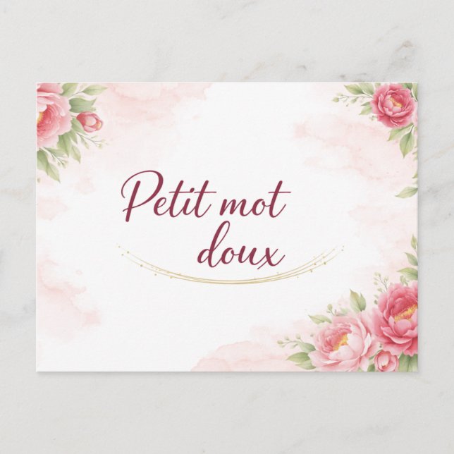 Carte postale  Petit mot doux Vykort (Framsida)
