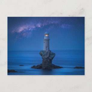 Carte Postale Phare Tourlitis - Ile d'Andros - Grè Vykort