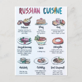 Carte Postale Russian cuisine Vykort