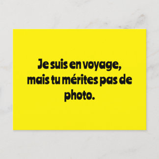 Carte postale sans mérite vykort