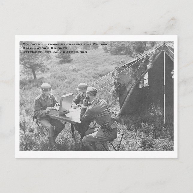 Carte postale Soldaterna Enigma Vykort (Framsida)