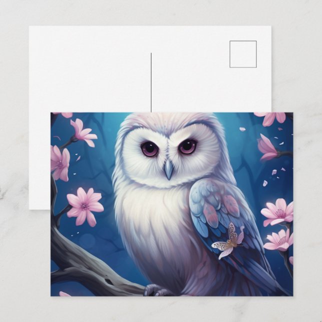 Carte postale The Enigmatic Owl's Secret Vykort (Fram/baksida)