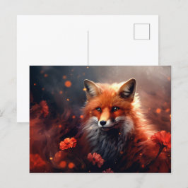 Carte postale The Fox with Shining Stars: Vykort