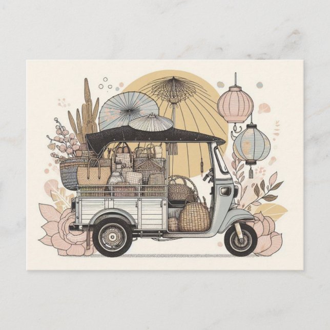 Carte postale tuk tuk vykort (Framsida)