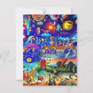 Carte Postale Un monde de personnages étranges Vykort