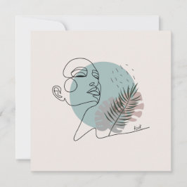 Carte Postale Une femme sexy.Art minimaliste aux c Kort