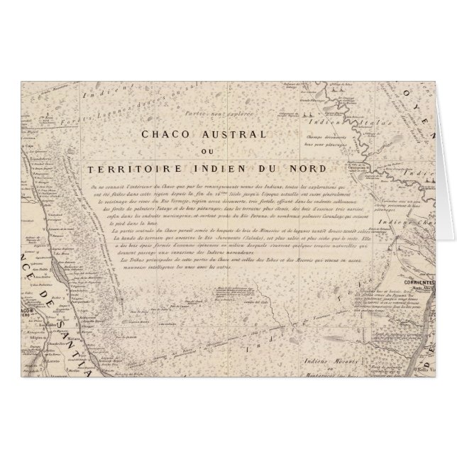 Carte, provinsen Santiago del Estero Hälsningskort (Framsidan Horizontal)