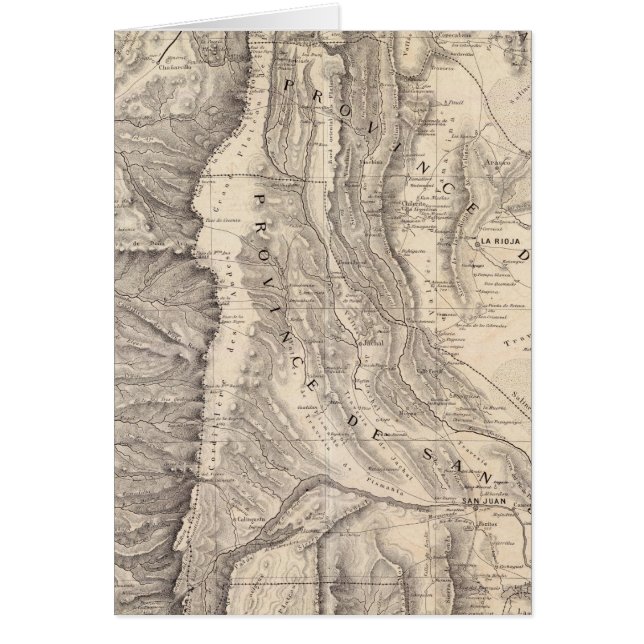 Carte, provinserna La Rioja San Juan Hälsningskort (Framsidan)