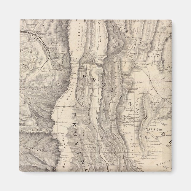 Carte, provinserna La Rioja San Juan Magnet (Framsidan)