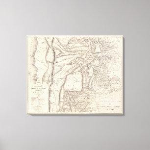 Carte, provinserna Salta i Jujuy Canvastryck