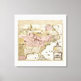 Carte Québec Nouvelle-Frankrike Amérique par Franç Canvastryck