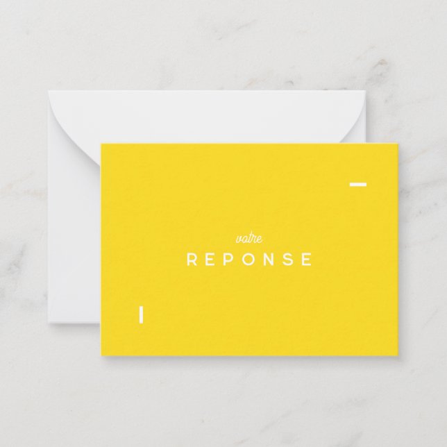 Carte réponse Colorus - Jaune Citron Anteckningskort (Framsida)