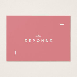 Carte réponse Colorus - Rose Visitkort