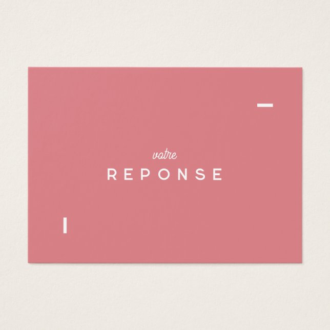 Carte réponse Colorus - Rose Visitkort (Framsidan)