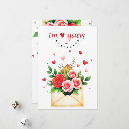 Carte Saint-Valentin - "I'm yours, no refunds" Julkort