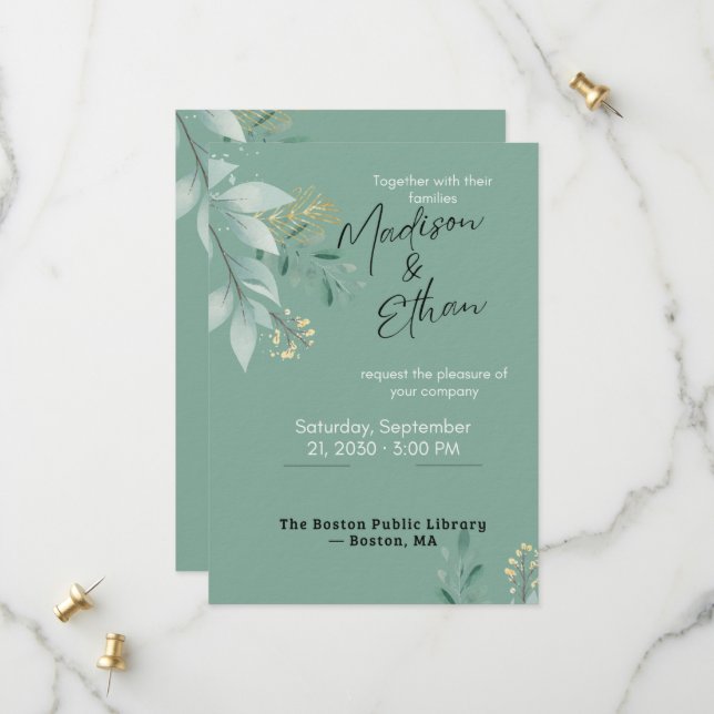 Carte save the date simple spara datumet (Fram/Back In Situ)