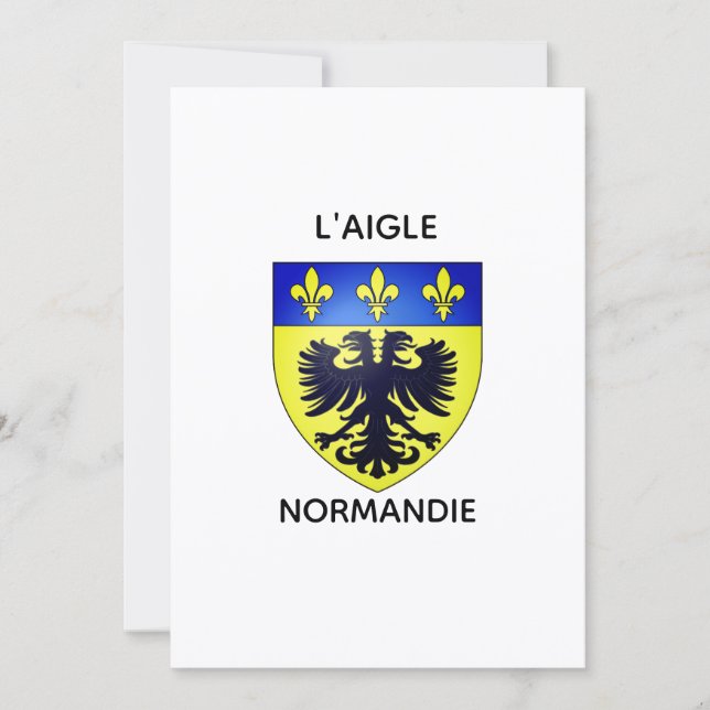Carte simple - Blason de L'Aigle - Normandie (Framsida)