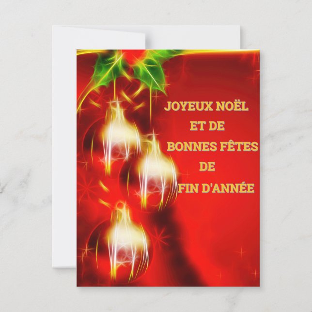 Carte simple pour fêtes annuelles julkort (Framsida)