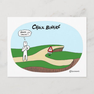 Carte tränar "Choix binaire" Vykort