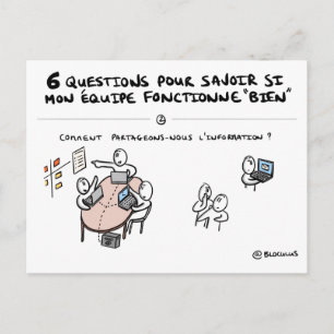 Carte tränar d'équipe "2/6: Information" Vykort