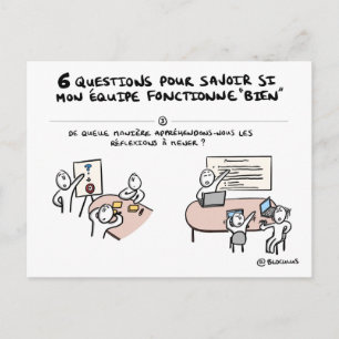 Carte tränar d'équipe "3/6 : Réflexion" Vykort