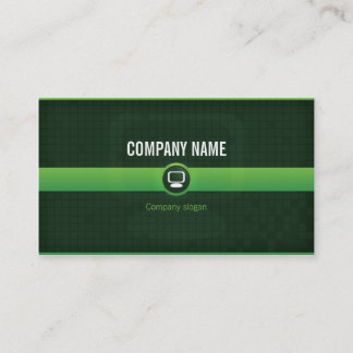 Carte visite - Professionnel informatique verte v1 Visitkort