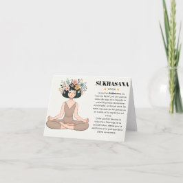 Carte  Yoga Sukhasana Sérénité et Équilibre Inbjudan