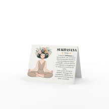 Carte Yoga Sukhasana Sérénité et Équilibre