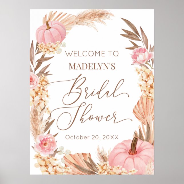 Cartel de bienvenida de Póster Floral Pampas Poster (Framsidan)