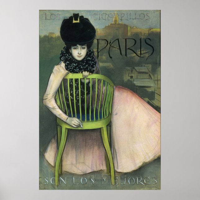 Cartel de los cigarrillos París Poster (Framsidan)