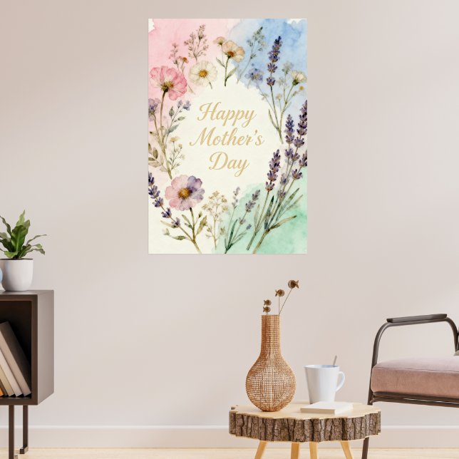 Cartel Happy Mothers Day Poster (Vardagsrum 3)