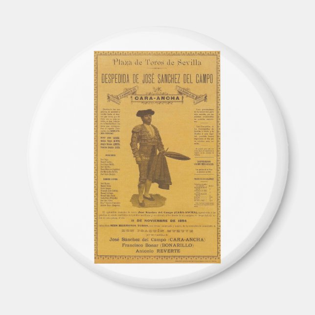 Cartel para la despedida del torero - Sevilla Magnet (Framsidan)