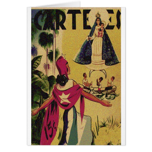 CARTELES-VINTAGETIDSKRIFT HÄLSNINGSKORT (Framsidan)