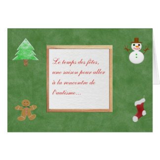 Carten Le arbetar tillfälligt des-fêtes, une Hälsningskort