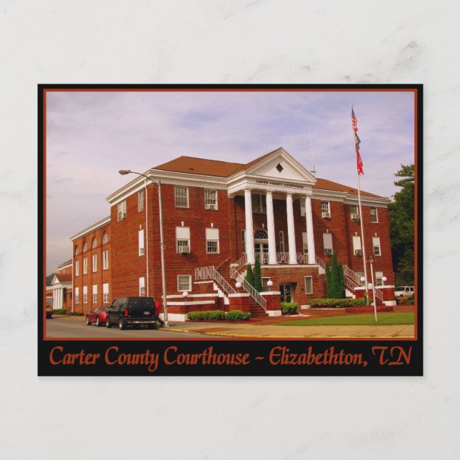 Carter County Domstol - Elizabethabethton, TN Vykort (Framsida)