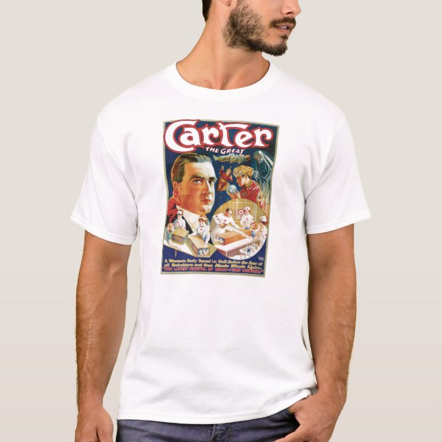 Carter den underbara vintagetrollkarlannonseringen t shirt (Framsida)