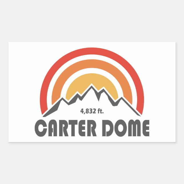 Carter Dome New Hampshire Rektangulärt Klistermärke (Framsida)