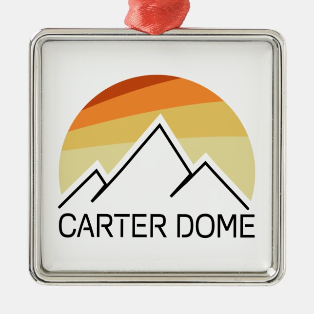 Carter Dome New Hampshire Retro Julgransprydnad Metall (Framsidan)