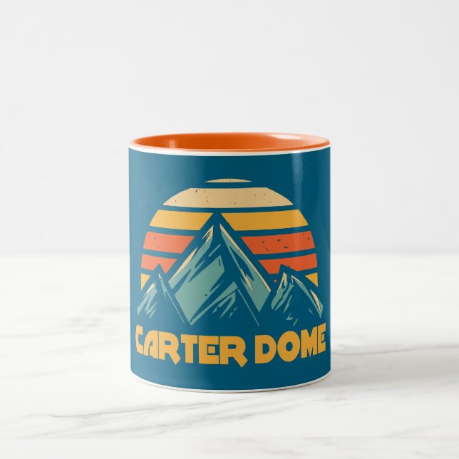 Carter Dome New Hampshire Retro Turcos Två-Tonad Mugg (Center)
