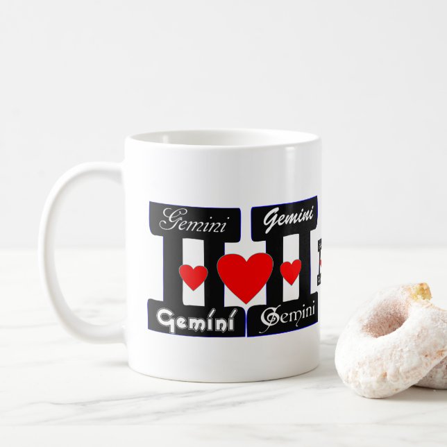 ♊ Carter 😍 I Kärlek Gemini-Best-Zodiac Sign Class Kaffemugg (Med munk)