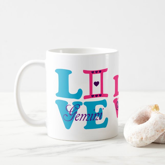 ♊ Carter 😍 I Kärlek Gemini-Best-Zodiac Sign Class Kaffemugg (Med munk)