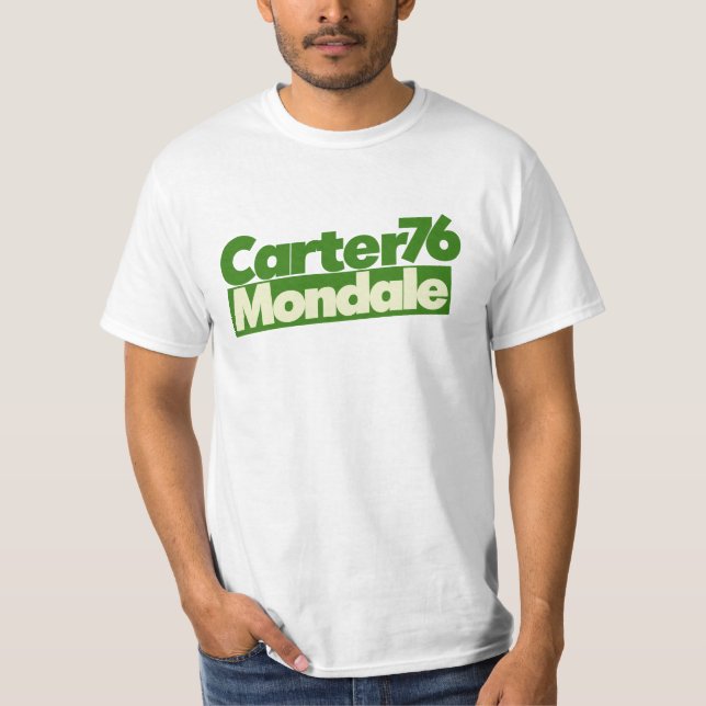 Carter Mondale Vintage Politik T-shirt (Framsida)