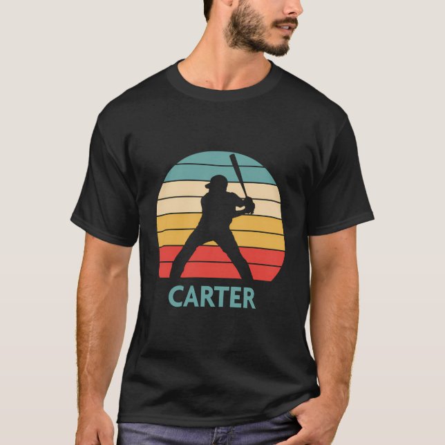 Carter Namn Gift Personlig Baseball T Shirt (Framsida)