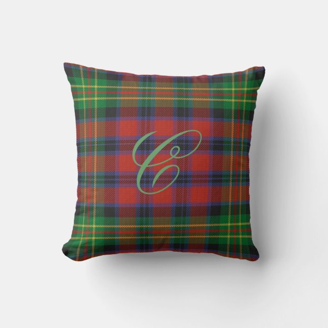 Carter Tartan Monogram Pillow Kudde (Framsida)