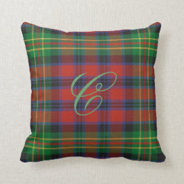 Carter Tartan Monogram Pillow Kudde