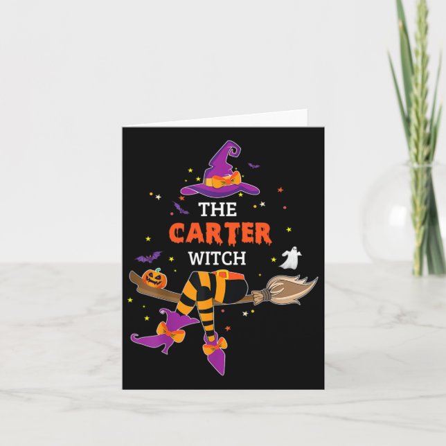 Carter Witch Halloween Gift Proud Family Surna Kort (Framsida)