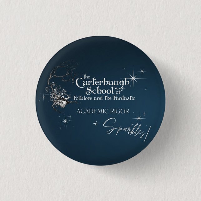 Carterhaugh = Academic Rigor + Sparkles Pin Knapp (Framsida)