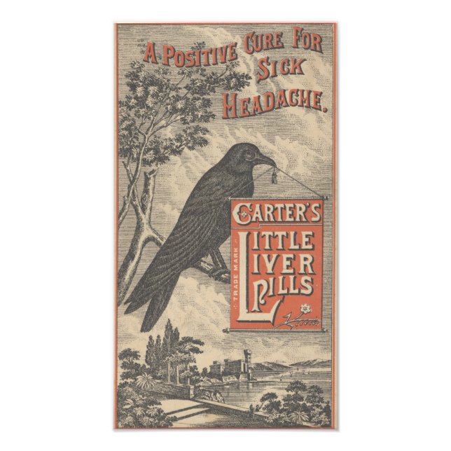Carter's Little Liver Pills Ephemera Photo Print Fototryck (Framsidan)