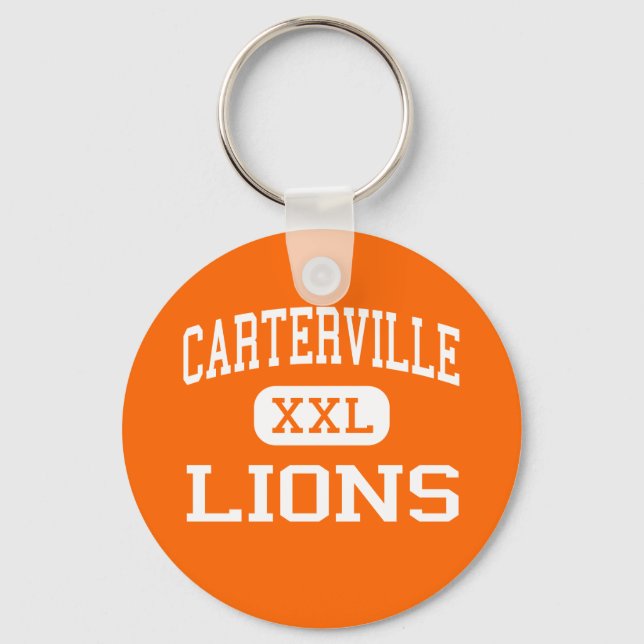 Carterville - Lejon - High - Carterville Illinois Nyckelring (Framsida)